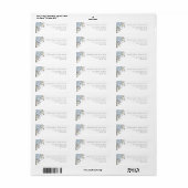 Elegante Blue Hydrangeas Watercolor Rücksendeadres (Vorne)