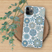 Elegante Blue Imitats Gold Fantasy Mandala Art Pat iPhone Hülle