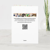 Elegante Blue Indian Peacock Greeting Card Karte (Rückseite)