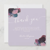 Elegante Blue Lavender Lila Hydrangeas Dankeskarte (Vorderseite)