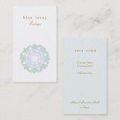 Elegante Blue Lotus Blume Einfache Visitenkarte (Vorne/Hinten)