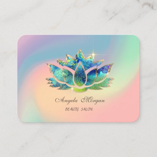 Elegante Blue Lotus Blume Visitenkarte (Vorderseite)