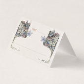 Elegante Blue Morris Inspiriert Hochzeitstische Ta (Vorderseite)