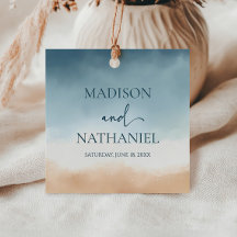 Elegante Blue Ocean Beach Shore Sand Wedding