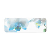 Elegante Blue Orchids Custom Labels (Vorne)