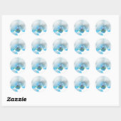 Elegante Blue Orchids Custom Stickers (Blatt)