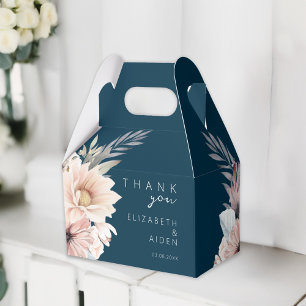 Elegante, Blue & Pastel Boho Hochzeitsbox Geschenkschachtel