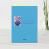 Elegante Blue Peacock Watercolor Geburtskarte Karte (Rückseite)