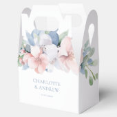 Elegante Blue Pink Blume Hochzeit Geschenkschachtel (Geöffnet)