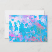 Elegante Blue Pink Circles Watercolor Wedding Save The Date (Rückseite)