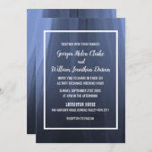 Elegante Blue Romantic Wedding Invitation Card Dankeskarte (Vorne/Hinten)