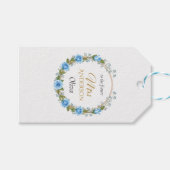 Elegante Blue Rose & Baby's Atem Geschenkanhänger (Vorderseite (Horizontal))