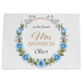 Elegante Blue Rose & Baby's Atem Große Geschenktüte