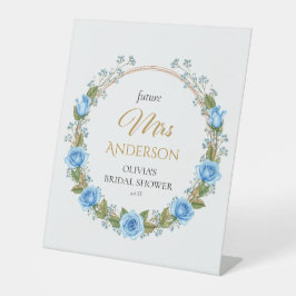 Elegante Blue Rose & Baby's Atem Sockelschild