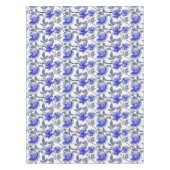 Elegante Blue Rose Blume Tischdecke (Vorderseite)