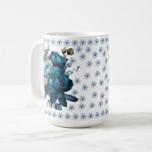 Elegante Blue Rose Bouquet Tasse (Vorderseite Links)