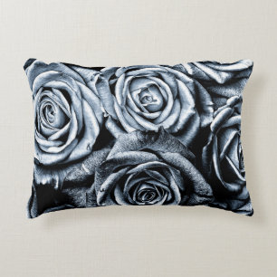 Elegante Blue Rose Dekokissen