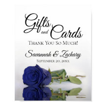 Elegante Blue Rose Geschenke & Karten Hochzeitszei