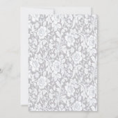 Elegante Blue Rose Hochzeit Einladung (Rückseite)