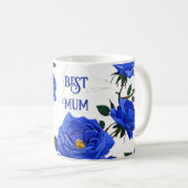 Elegante Blue Rose Kaffeetasse (VorderseiteRechts)