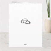 Elegante Blue Rose Wedding Program Card Karte (Rückseite)