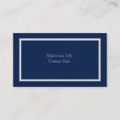 Elegante Blue & Silver Loyalty Card Treuekarte (Rückseite)