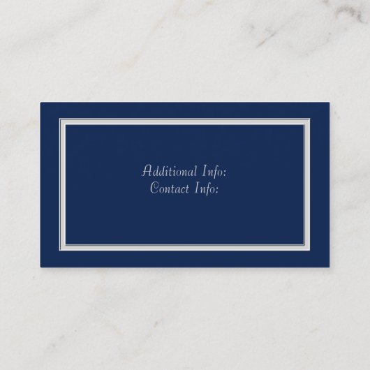 Elegante Blue & Silver Loyalty Card Treuekarte (Rückseite)