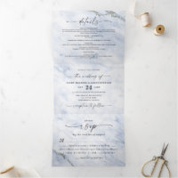 Elegante Blue & Silver Metallic Marmorhochzeit
