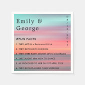 Elegante Blue Sky Romantic Sunset Beach Wedding Serviette (Vorderseite)