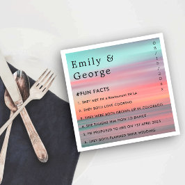 Elegante Blue Sky Romantic Sunset Beach Wedding Serviette