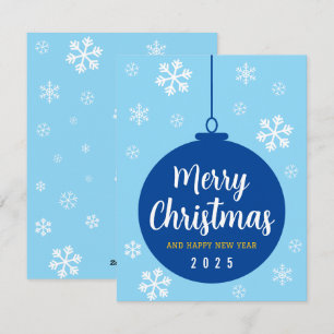 Elegante Blue Snowflake Weihnachten