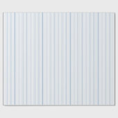Elegante Blue Stripes Wrapping Paper Roll Geschenkpapier (Flach)