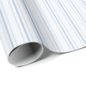 Elegante Blue Stripes Wrapping Paper Roll Geschenkpapier (Rolleneckpunkt)