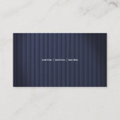 Elegante Blue Striping Business Card Visitenkarte (Rückseite)