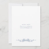 Elegante Blue Toile Garden Probe Abendessen Einladung (Rückseite)