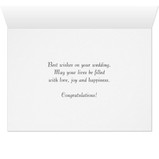 Elegante Blue Violets Wedding Congratulations Card (Innenansicht Horizontal (Unten))