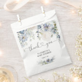 Elegante Blue Watercolor Floral Baby Dusche Geschenktütchen (Ausgeschnitten)