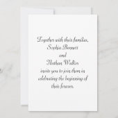 Elegante Blue Watercolor Hochzeit Einladung (Rückseite)