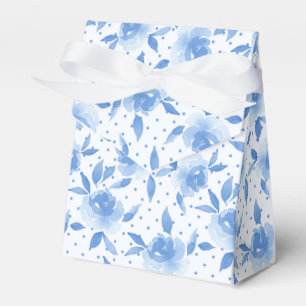 Elegante Blue Watercolor-Rose Geschenkschachtel