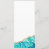 Elegante Blue Watercolor Script Wedding Menükarte (Rückseite)