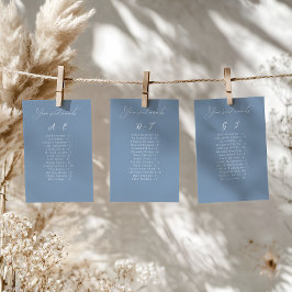 Elegante Blue Wedding Card