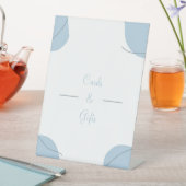 Elegante Blue Wedding Cards und Geschenke Sockelschild (In Situ)