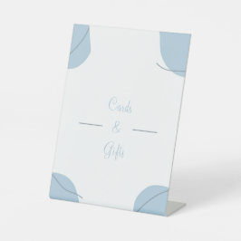 Elegante Blue Wedding Cards und Geschenke Sockelschild