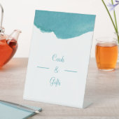 Elegante Blue Wedding Cards und Geschenke Sockelschild (In Situ)