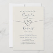 Elegante Blue Wedding Reception Einladung (Vorderseite)