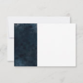 Elegante Blue Wedding Response RSVP Card (Rückseite)