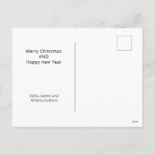 Elegante Blue & White Happy Holiday Postkarten (Rückseite)