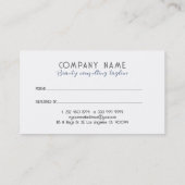 Elegante Blue & White Lace Referenzkarte Empfehlungskarte (Rückseite)