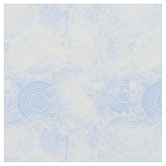 Elegante Blue White Mandala Collection Stoff (Nahaufnahme)