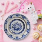 Elegante Blue Wildblume Floral Keramik Hochzeit Pappteller (Party)